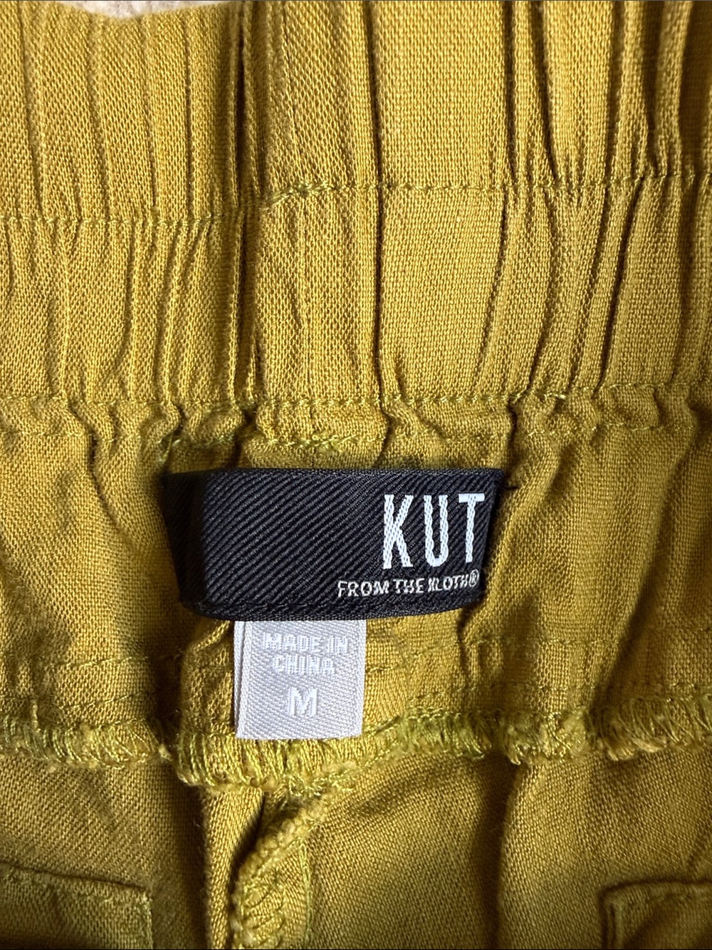 Kut from the Kloth Olive Drawstring Lounge Shorts - Picture 2 of 3